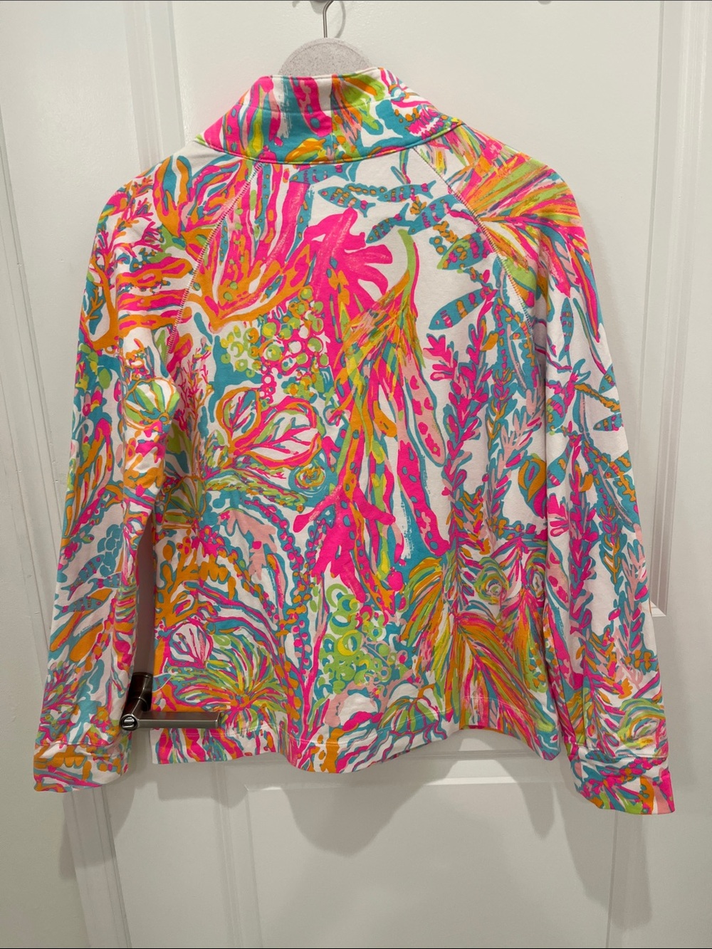 Lilly Pulitzer Skipper Popover Bright Printed Pullover One-Piece With Pocket - Picture 8 of 11